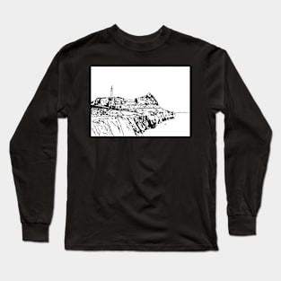 Rock of Gibraltar (Black and white) Long Sleeve T-Shirt